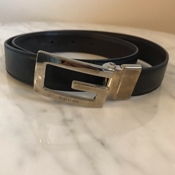 gucci womens black belt